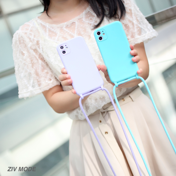 現貨優惠抹茶綠iphone12 mini★舒適手感可調節掛繩全包軟殼液態矽膠手機殼8色