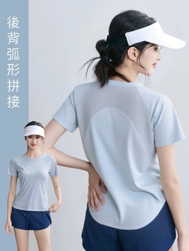★限時優惠~6/26★速乾衣透氣跑步套裝瑜珈健身運動上衣4色【上衣/短褲套裝】