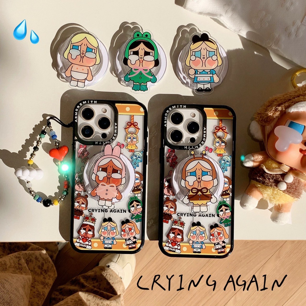 ♦︎快閃商品♦︎可愛磁吸支架全包手機殼(支架加購)IPHONE11/12/13/14/15/16
