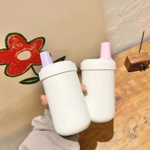贈提袋*高顏值簡約可收納蓋子保溫保冷水杯吸管杯咖啡杯4色430ML