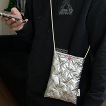 韓風蝴蝶結絎縫愛心收納包手機包百搭斜挎包