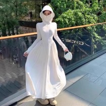 闆娘自留大推薦＊絕美法式收腰大裙襬全身連帽防曬外套防曬衣防曬裙連身裙6色