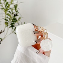 簡約白色貝殼文蘋果無線藍芽耳機保護套airpods12/pro