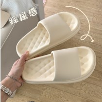 糖果色一字厚底家居外穿採屎拖鞋4色