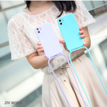 現貨優惠抹茶綠iphone12 mini★舒適手感可調節掛繩全包軟殼液態矽膠手機殼8色