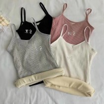 保暖首選★【買一送一】V領吊帶保暖加絨打底背心4色