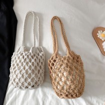 夏日簍空棉線漁網包手提包7色