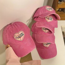 ♥︎甜粉系女孩♥︎粉紅甜心可愛貓咪刺繡字母鴨舌帽老帽3款