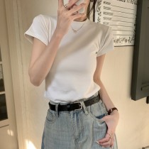 百搭短袖修身素TEE上衣3色