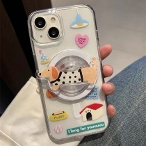 臘腸狗狗磁吸支架全包手機殼(支架加購)IPHONE11/12/13/14/15/16