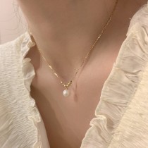 唐頓千金輕奢氣質珍珠鎖骨鍊項鍊