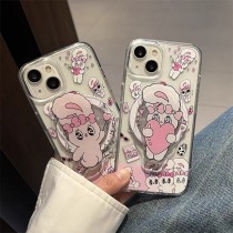 粉紅兔磁吸支架全包手機殼(支架加購)IPHONE11/12/13/14/15/16