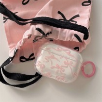 韓風粉蝴蝶結蘋果無線藍芽耳機保護套airpods12/ pro/3代/ pro2代