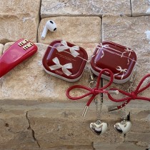 幸運紅蝴蝶結蘋果無線藍芽耳機保護套airpods12/3代/ pro2代/4代