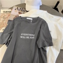 【超值優惠任選兩件$398】休閒印花字母寬鬆短袖上衣6色