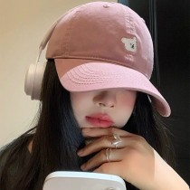 【限時買一送一$298】可愛刺繡寬帽簷男女款棒球帽老帽帽子8色