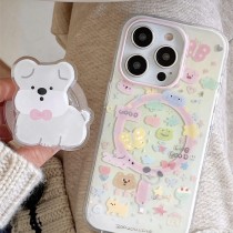 可愛小狗磁吸支架全包手機殼(支架加購)IPHONE12/13/14/15/16