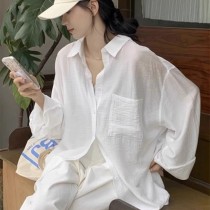 清爽夏日必備單品！舒適棉麻薄款防曬襯衫外套2色